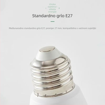 LED energetski štedljiva ultra jaka kućna lampica s velikom E27 navojnom ugradnjom, cilindrična žarulja za spavaću sobu i dnevni boravak, bijela i topla svjetlost