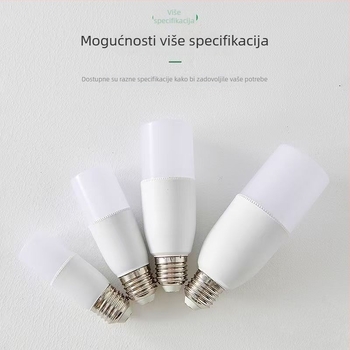LED energetski štedljiva ultra jaka kućna lampica s velikom E27 navojnom ugradnjom, cilindrična žarulja za spavaću sobu i dnevni boravak, bijela i topla svjetlost