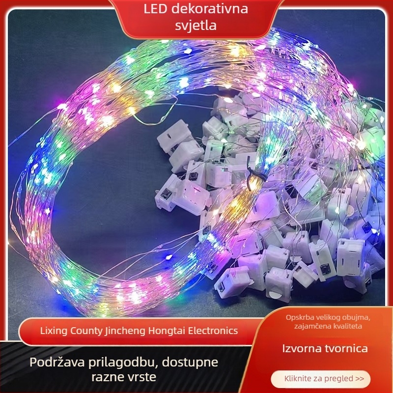 LED dekorativna svjetla s bakrenim žicom u obliku lampiona, dekorativno osvjetljenje za ukrase i poklone