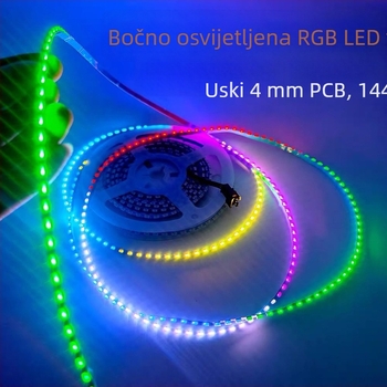 5V bočno emitirajući RGB LED trak s 144 LED-ima, ambijentalno osvjetljenje za glazbenu sobu, programabilno neprekidno dimiranje