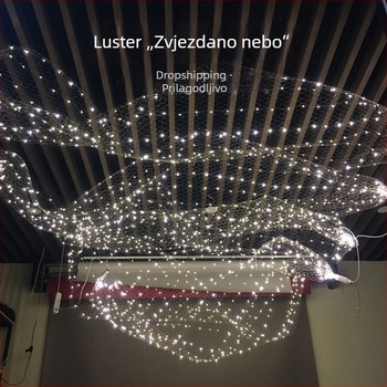 LED zvjezdana mrežasta svjetlosna traka za vjenčane dekoracije, duljina 3 m, IP65, E14, kućište od aluminijskog legura