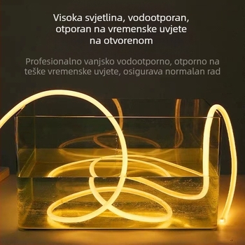 360° fleksibilni kružni LED trak za vanjsku dekoraciju, vodootporan neonski efekt rasvjete