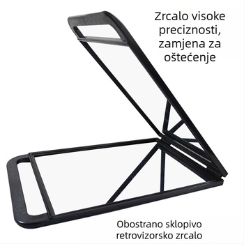 Dvostrano veliko sklopivo ogledalo za frizerske usluge, ručno ogledalo za šminkanje i oblikovanje kose