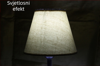 Sivi platneni abažur za stolnu lampu s E27