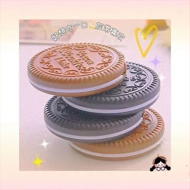 Oreo čokoladni kolačić kozmetičko ogledalo, prijenosno, mini sklopivo