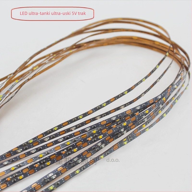 LED trak za model pješčanog stola, SMD 0805, 12V, 4W, 120 LED, 4 lm po LED-u, duljina 1 m, kut snopa 120°, nije vodootporan, FPCB, dimabilan, jednobojno upravljanje