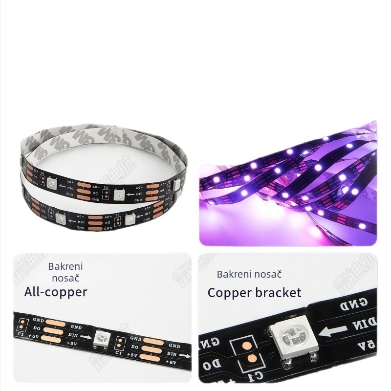 LED Šareni Vatromet Svjetlo s USB i Bluetooth, Unutarnja Dekorativna Rasvjeta, Upravljanje Glasom uz Melodiju, 5V