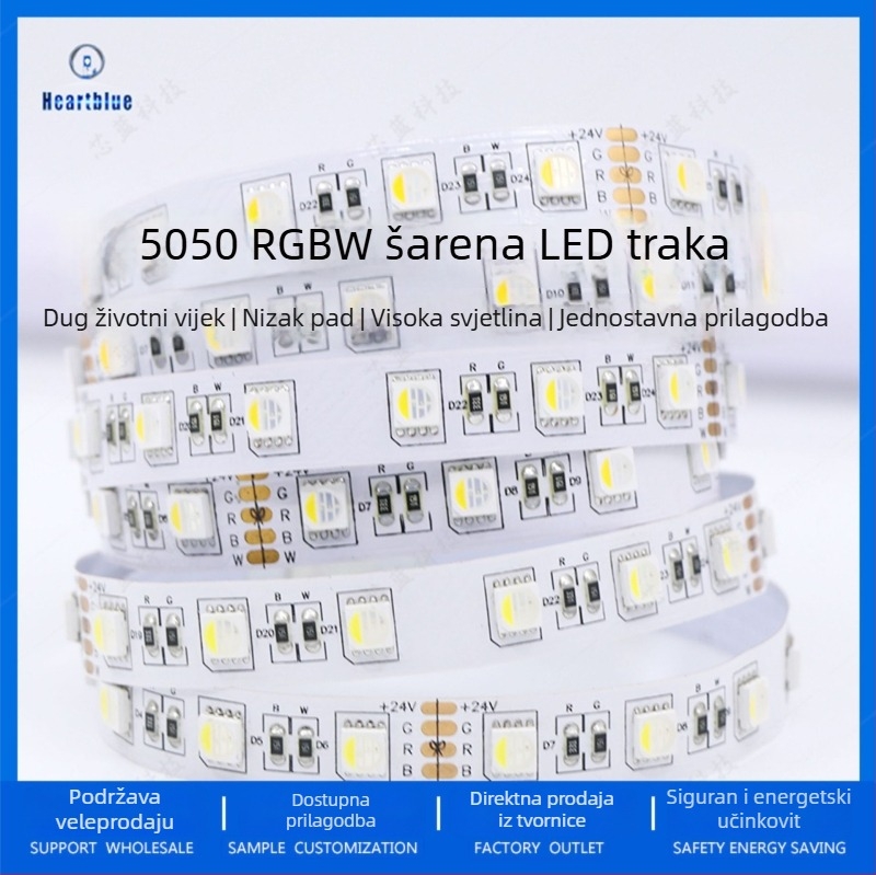 RGBW LED traka 5050, četiri u jednom, niskonaponska 12V/24V, duljina 5 m