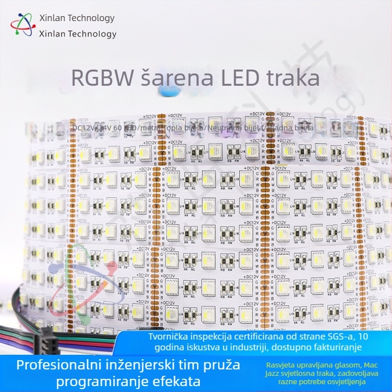 RGBW LED traka 5050, četiri u jednom, niskonaponska 12V/24V, duljina 5 m