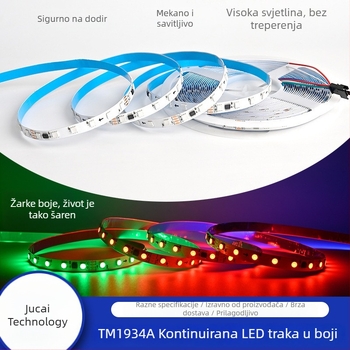TM1934A 5050 RGB LED traka s vanjskim IC-om, programabilna puna boja, funkcija nastavka od prekida