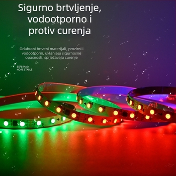 TM1934A 5050 RGB LED traka s vanjskim IC-om, programabilna puna boja, funkcija nastavka od prekida
