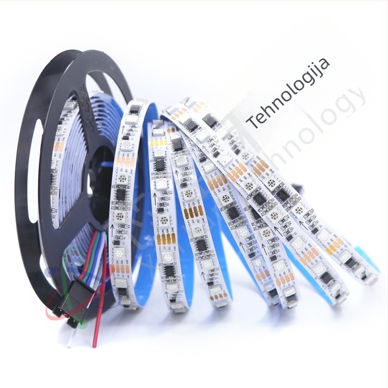 24V RGB LED traka, 60 LED, 20 segmenata, inteligentno programiranje, za bar, KTV i dom