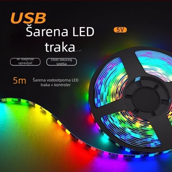 WS8BLED LED traka 5050 RGB s ugrađenim IC-om, dimabilna i programabilna 5V WS2812B