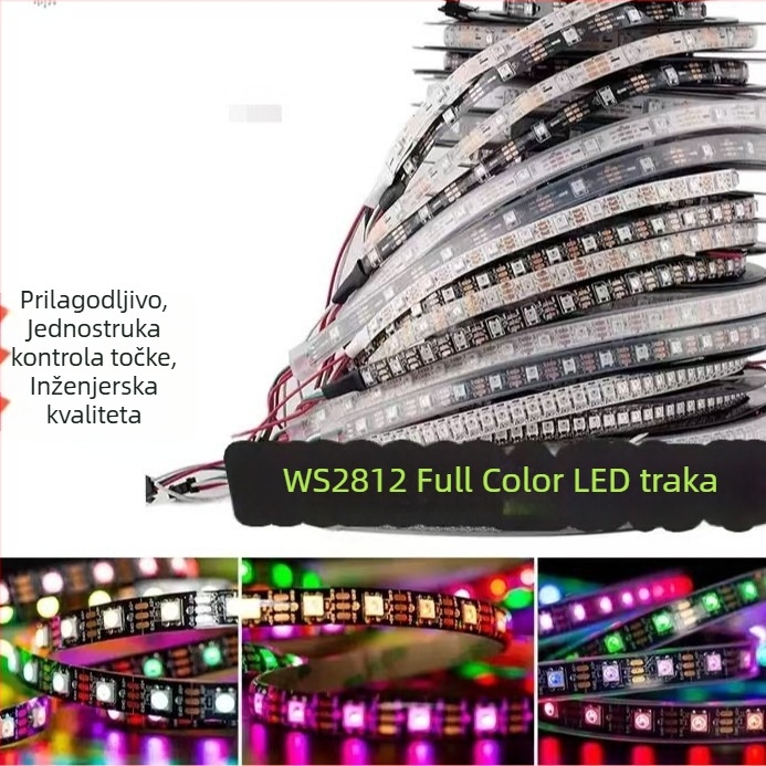 WS8BLED LED traka 5050 RGB s ugrađenim IC-om, dimabilna i programabilna 5V WS2812B