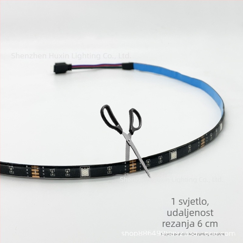 LED traka 5V niskog napona, 5050 RGB, Bluetooth, infracrvena, vodootporna, višebojna, pametna RGB traka