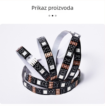 5050RGB LED traka za TV, USB 5V, 24-tipkovni daljinski upravljač, višebojna pozadinska rasvjeta za televizor, niskim naponom