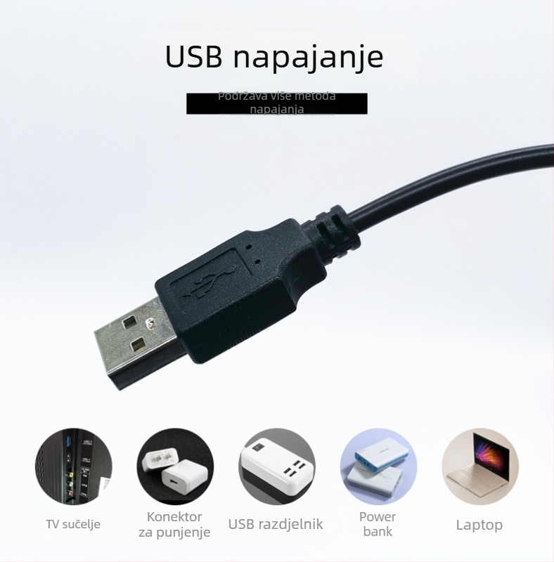 5050RGB LED traka za TV, USB 5V, 24-tipkovni daljinski upravljač, višebojna pozadinska rasvjeta za televizor, niskim naponom