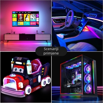 XQZM LED traka, YP serija (model YPLJ), 5V, 12W, dužina 5 m, vodootporna, 2835 LED dioda, kut snopa 120°, dimabilna, CRI 80–90