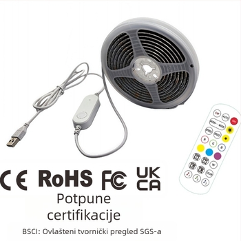 USB RGB LED traka za namještaj s Bluetooth aplikacijom, 5-12V