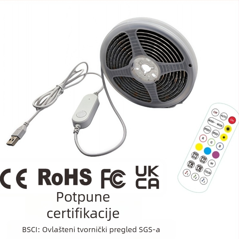 USB RGB LED traka za namještaj s Bluetooth aplikacijom, 5-12V