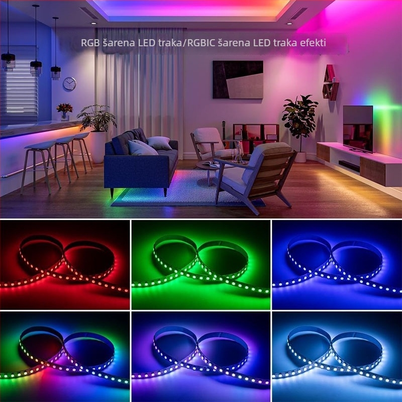 RGB LED traka za svjetlo, fleksibilna s promjenom boja, 5V/12V/24V/36V, za spavaću sobu, dnevni boravak, dvorište i pozadinu TV-a