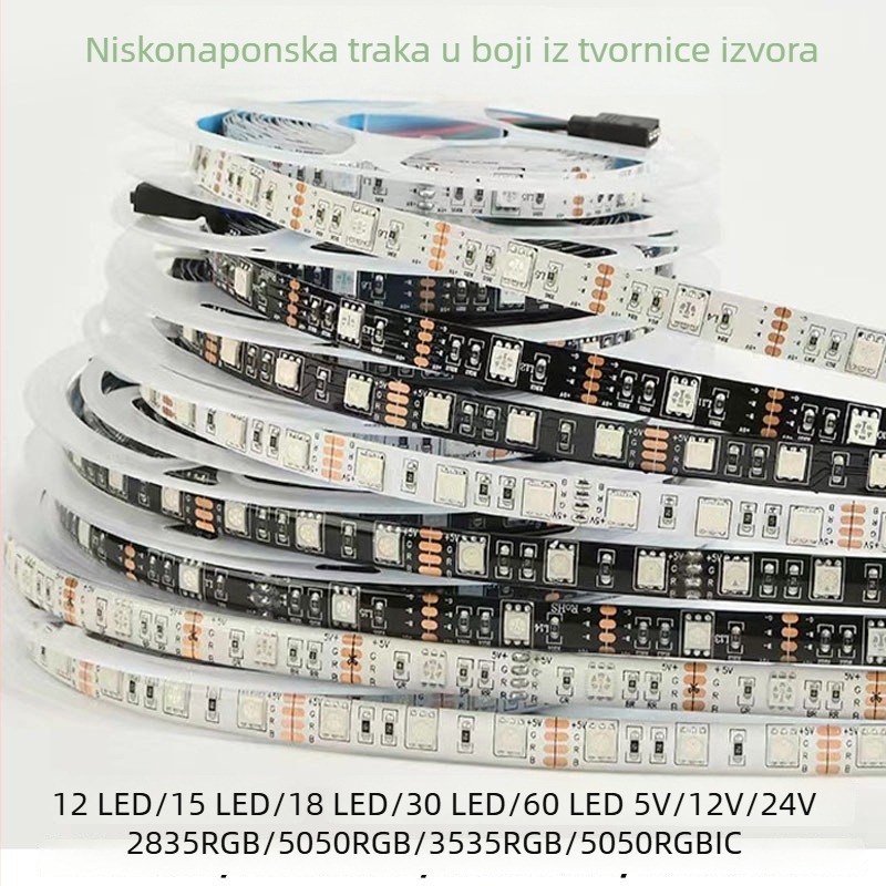 RGB LED traka za svjetlo, fleksibilna s promjenom boja, 5V/12V/24V/36V, za spavaću sobu, dnevni boravak, dvorište i pozadinu TV-a