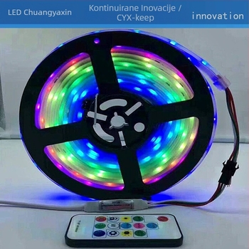 RGB vodootporni LED trak, duljine 1 m, 5050 LED, 12V, model 2811, ugrađeni IC