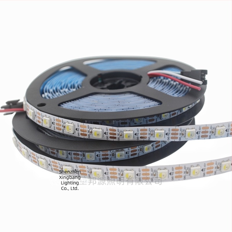 LED traka SK6812 RGBW 4-u-1 s ugrađenim IC-em, DC5V, 60 LED-dioda, duljine 5 m, programska, regulabilna, daljinsko upravljanje, vodootporna, za bijelu ploču i crnu ploču