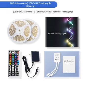 RGB LED trak set 5050 s promjenom boje, Bluetooth i Wi-Fi graffiti kontroler, blister pakiranje, LED s promjenjivom jačinom