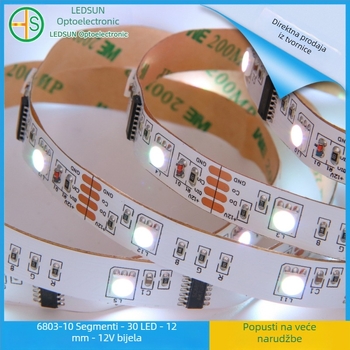 5050 RGB adresabilna LED traka 12V, 6803IC, visoka svjetlina, promjenjive boje, efekt tekućeg vodopada