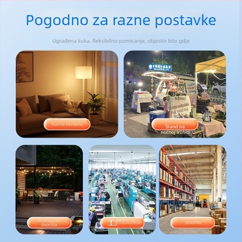 Kućna LED žarulja s kabelom, E27 navoj, napajanje iz utičnice, energetski učinkovita vanjska svjetiljka sa prekidačem