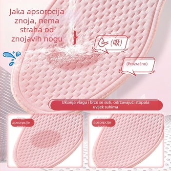 Ljetne latex uloške za cipele, lagane, prozračne, antibakterijske, upijaju znoj, protivklizne, mekana potplat, udobne za muškarce i žene