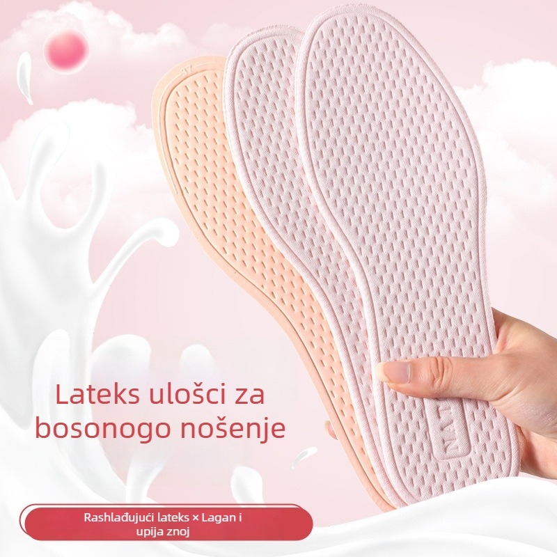 Ljetne latex uloške za cipele, lagane, prozračne, antibakterijske, upijaju znoj, protivklizne, mekana potplat, udobne za muškarce i žene