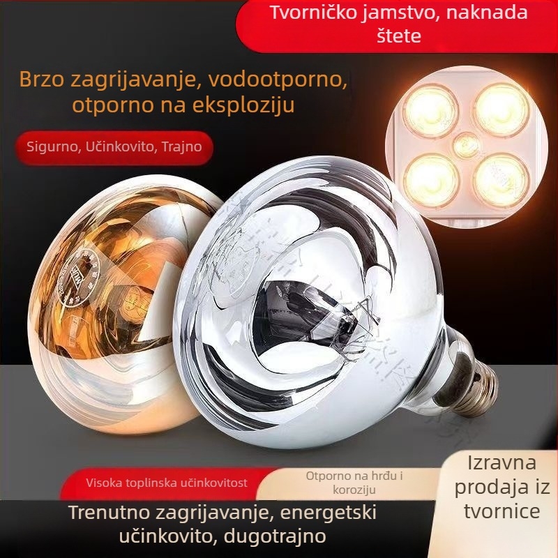 LED kupaonska grijaća žarulja - vodootporna, otporna na eksplozije, zidna svjetiljka s E27 navojem