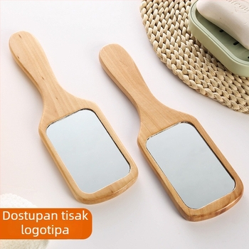 Prijenosno drveno ogledalo za šminkanje, za toaletni stol, kućna i hotelska upotreba, veliko pločasto ogledalo