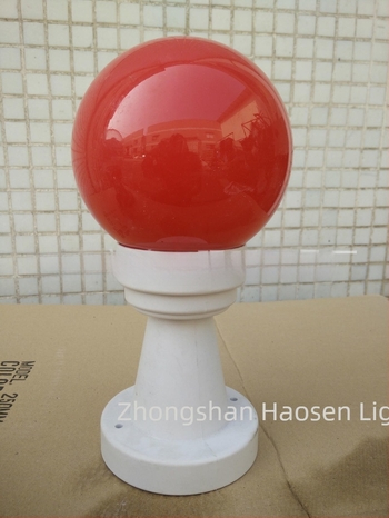 Akrilni okrugli abažur za vanjsku zidnu svjetiljku, model HS-PJ01, plast, crna ili bijela, promjer 100/145/165 mm