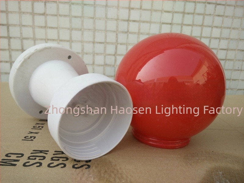 Akrilni okrugli abažur za vanjsku zidnu svjetiljku, model HS-PJ01, plast, crna ili bijela, promjer 100/145/165 mm