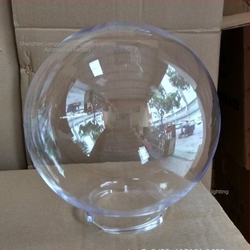 HY-2476 Prozirno okruglo plastično abazur za lampu, akril, promjer 300 mm, 12 inča