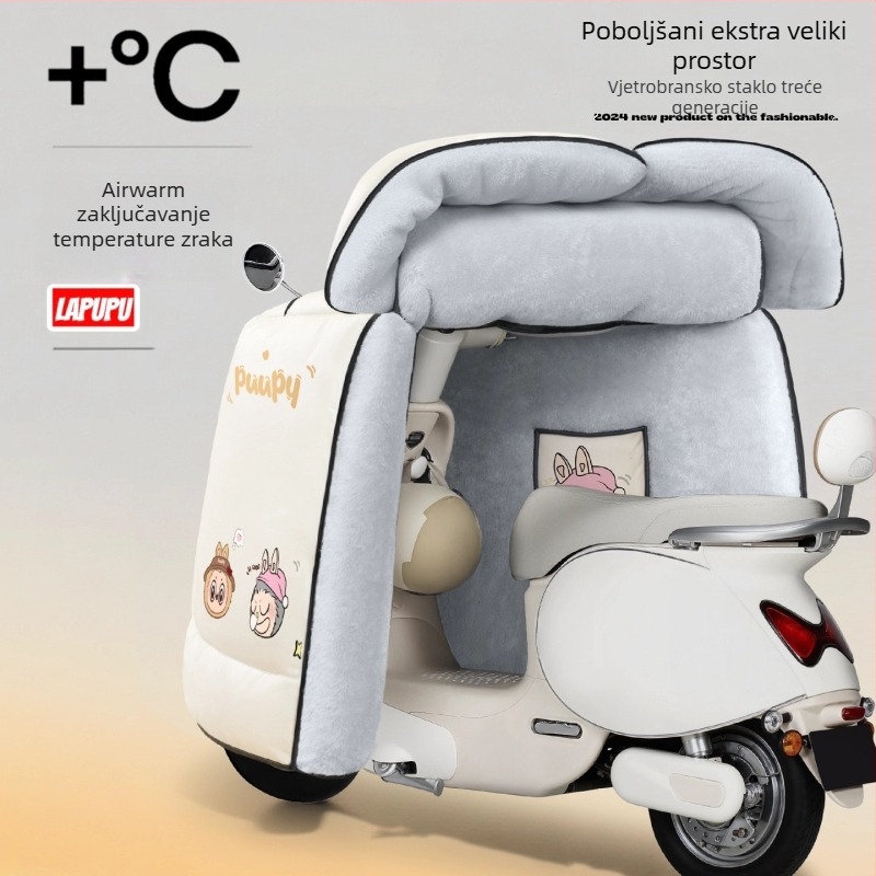 Zimska vunena navlaka za vjetrobran za motocikl i električno vozilo