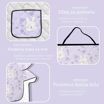 Ljetno zaštitno pokrivalo protiv vjetra za električna vozila – lagano, prozračno, vodootporno, PVC za tricikle, motocikle i električna vozila