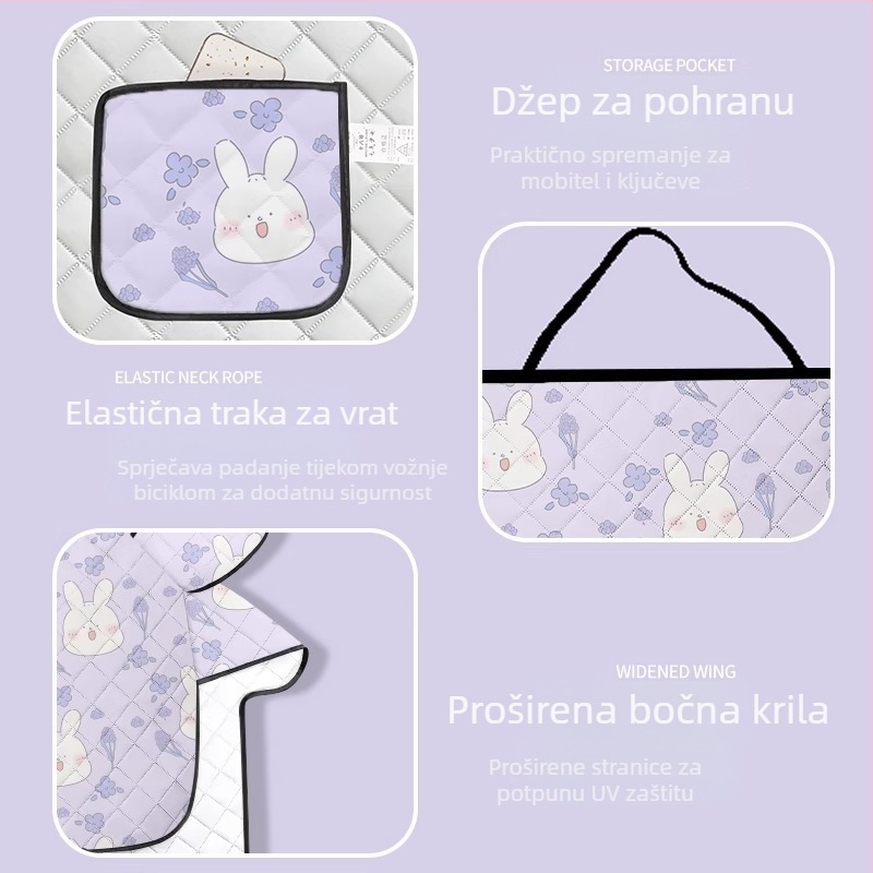 Ljetno zaštitno pokrivalo protiv vjetra za električna vozila – lagano, prozračno, vodootporno, PVC za tricikle, motocikle i električna vozila