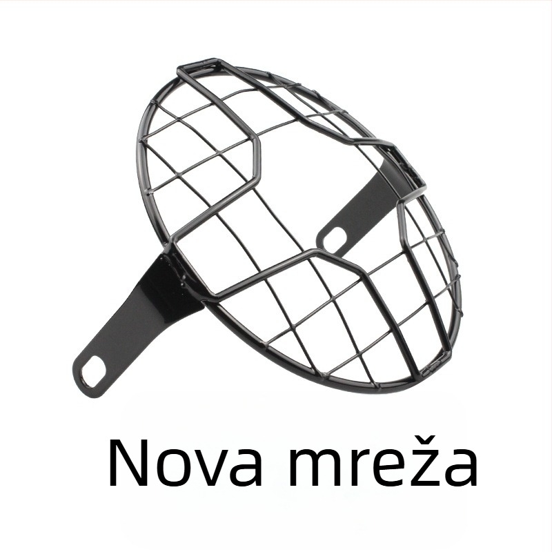 Zaštitni pokrov prednjeg svjetla motocikla s retro mrežom, vertikalnom mrežom i mrežom u obliku X