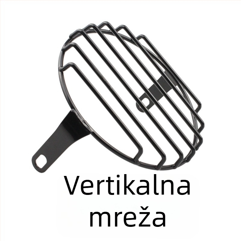 Zaštitni pokrov prednjeg svjetla motocikla s retro mrežom, vertikalnom mrežom i mrežom u obliku X