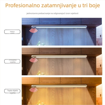 Qianrun Lighting LED noćna svjetiljka s senzorom pokreta, punjiva baterija, dugačak trak za ormariće, hodnik i garderobu