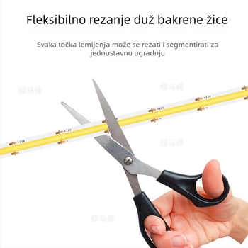 8 mm samoljepljiva COB LED traka s USB, verzija napajanja baterijom, senzor, topla bijela / neutralna svjetlost