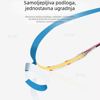 8 mm samoljepljiva COB LED traka s USB, verzija napajanja baterijom, senzor, topla bijela / neutralna svjetlost