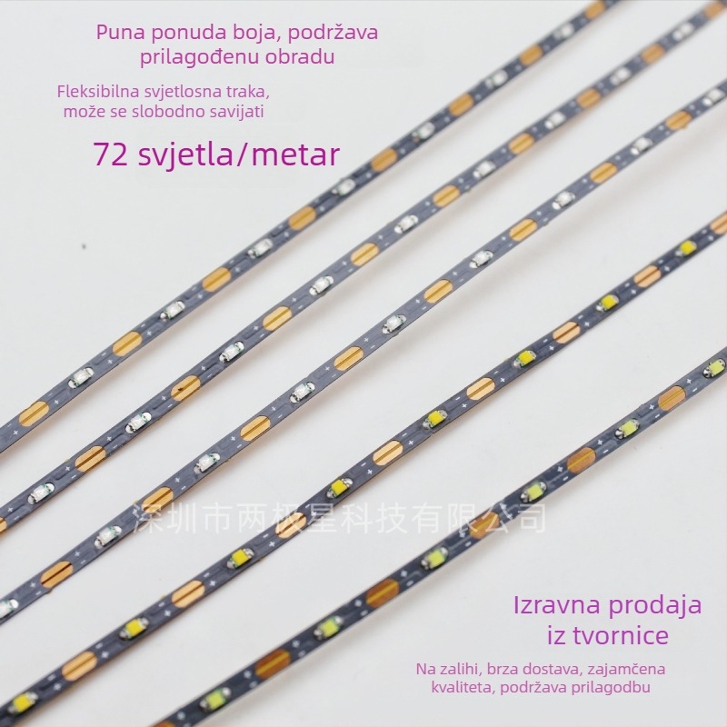 0805 LED traka za pješčani arhitektonski model, fleksibilna i uska, 3V, kompatibilna s kućicom za baterije, može se izrezati na željenu duljinu