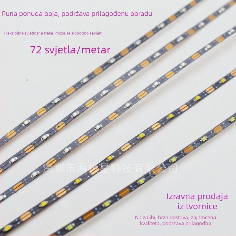 0805 LED traka za pješčani arhitektonski model, fleksibilna i uska, 3V, kompatibilna s kućicom za baterije, može se izrezati na željenu duljinu