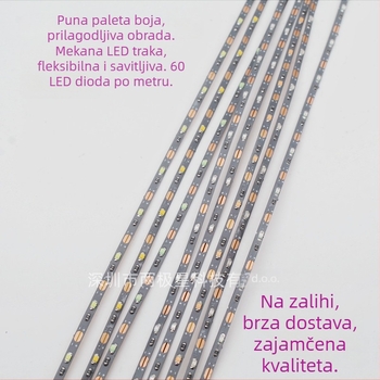 LED trak 5V 0805 za pješčane stolne modele arhitektonskih modela, fleksibilni uski 2,5 mm trak, može se rezati i kompatibilan s kutijom za baterije