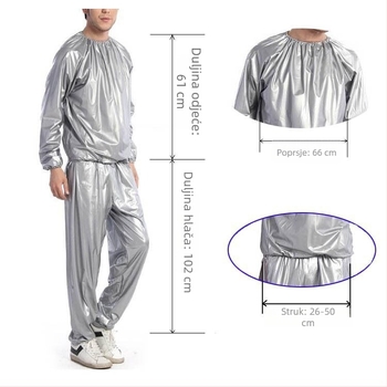 Fitness i potenje sauna set, kroj koji oblikuje tijelo, vodootporan PVC visoke gustoće za trčanje